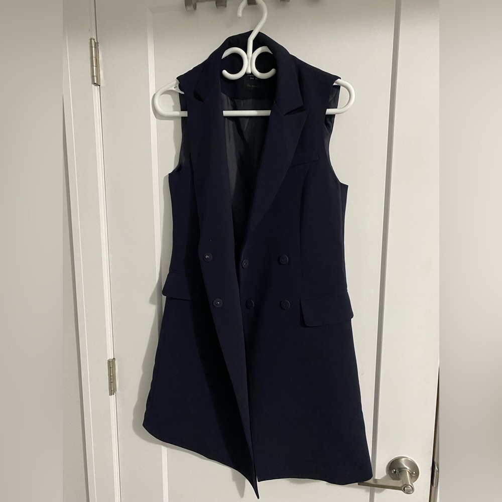 Asymmetrical Sleeveless Blazer